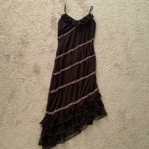 brown shell dress